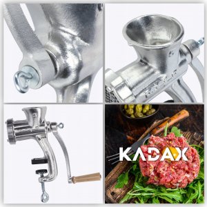 Maszynka do mielenia mięsa Kadax Maszynka Do Mielenia Mięsa Ręczna Żeliwna Nr 5 7