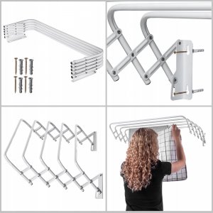 Suszarka na pranie Kadax KADAX Suszarka Na Pranie Ścienna Harmonijkowa 80cm 4