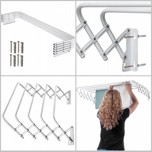 Suszarka na pranie Kadax KADAX Suszarka Na Pranie Ścienna Harmonijkowa 100cm 7