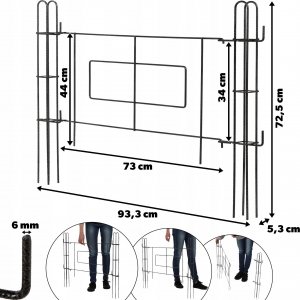 Kadax Furtka Bramka Ogrodowa Metalowa Prosta Do Płotka 3