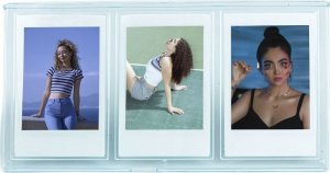 Ramka LoveInstant Ramka Stojąca Na 3 Zdjęcia Do Aparatów / Drukarek Drukujących Na Papierze Zink / Fuji Instax Mini - Niebieska 3