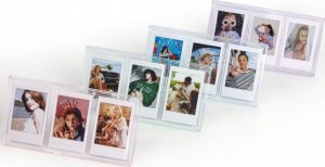 Ramka LoveInstant Ramka Stojąca Na 3 Zdjęcia Do Aparatów / Drukarek Drukujących Na Papierze Zink / Fuji Instax Mini - Niebieska 7
