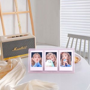 Ramka LoveInstant Ramka Stojąca Na 3 Zdjęcia Do Aparatów / Drukarek Drukujących Na Papierze Zink / Fuji Instax Mini - Niebieska 8