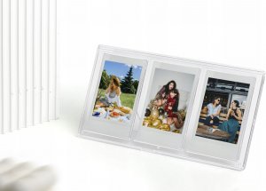 Ramka LoveInstant Ramka Stojąca Na 3 Zdjęcia Do Aparatów / Drukarek Drukujących Na Papierze Zink / Fuji Instax Mini - Przezroczysta 11