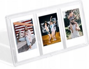 Ramka LoveInstant Ramka Stojąca Na 3 Zdjęcia Do Aparatów / Drukarek Drukujących Na Papierze Zink / Fuji Instax Mini - Przezroczysta 2