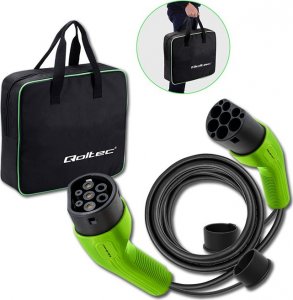 Kabel do ładowania samochodów Qoltec Typ 2, 400V, 22kW, 32A, 5m (52474) 4