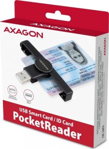 Axagon CRE-SMPA PocketReader - Składany kieszonkowy czytnik Smart Card / ID Card USB-A 7