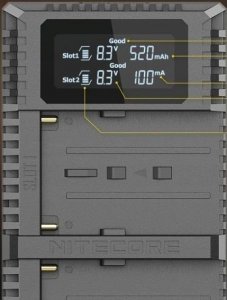 Ładowarka Nitecore Ładowarka Usb Na 2x Akumulator Sony Np-fm500h / Np-f730 / Np-f750 / Np-f770 / Np-f970 / Np-f550 + Ekran Lcd / Nitecore Usn3 Pro 7