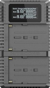 Ładowarka Nitecore Ładowarka Usb Na 2x Akumulator Sony Np-fm500h / Np-f730 / Np-f750 / Np-f770 / Np-f970 / Np-f550 + Ekran Lcd / Nitecore Usn3 Pro 9