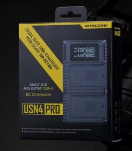 Ładowarka Nitecore Ładowarka Usb Na 2x Akumulator Sony Np-fz100 Npfz100 + Ekran Lcd / Nitecore / Usn4 Pro 6