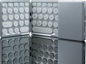 Klawiatura HDWR Kompaktowa, elegancka, podwójnie składana klawiatura Bluetooth z touchpadem typerCLAW BS120 2