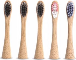 Szczoteczka ZAPP-MED Sonic Bamboo Clean + 5 końcówek Beżowa 5