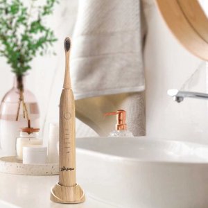 Szczoteczka ZAPP-MED Sonic Bamboo Clean + Etui + 5 końcówek Beżowa 7