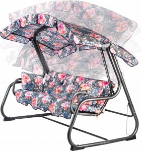 Kadax Huśtawka Ogrodowa 4-Osobowa Bujana Rozkładana 15