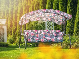 Kadax Huśtawka Ogrodowa 4-Osobowa Bujana Rozkładana 5