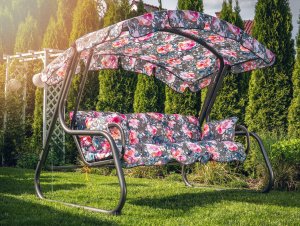 Kadax Huśtawka Ogrodowa 4-Osobowa Bujana Rozkładana 6