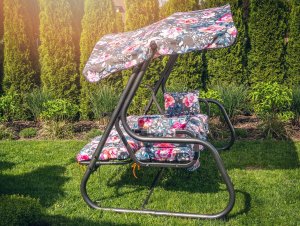 Kadax Huśtawka Ogrodowa 4-Osobowa Bujana Rozkładana 7