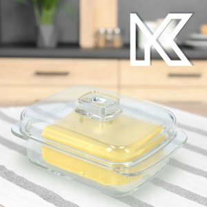 Maselniczka Kadax Szklana Maselnica Maselniczka Z Pokrywą Pojemnik 10