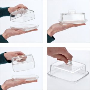 Maselniczka Kadax KADAX 2x Maselniczka Maselnica Z Pokrywką Szklana 5