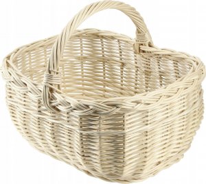 Kadax KADAX Koszyk Wiklinowy Zakupy Grzyby Kosz Biały 12