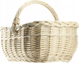 Kadax KADAX Koszyk Wiklinowy Zakupy Grzyby Kosz Biały 14