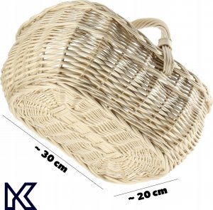 Kadax KADAX Koszyk Wiklinowy Zakupy Grzyby Kosz Biały 4