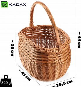 Kadax KADAX Koszyk Wiklinowy Zakupy Grzyby Kosz Duży 3