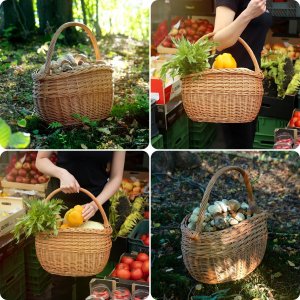Kadax KADAX Koszyk Wiklinowy Zakupy Grzyby Kosz Duży 8