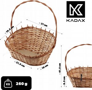 Kadax KADAX Koszyk Prezentowy Wiklinowy Kosz Mały 3