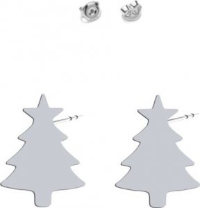MEJK Jewellery Kolczyki Srebrne Choinka Boże Narodzenie 1