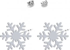 MEJK Jewellery Kolczyki Srebrne Śnieżynki Boże Narodzenie 1
