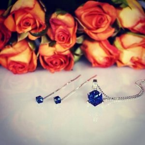 Radziszewska Jewellery Kolczyki Srebrne na łańuszku kostki 7