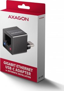 Karta sieciowa Axagon Karta sieciowa ADE-MINIC Gigabit Ethernet adapter, USB-A 3.2 Gen 1, instalacja automatyczna MINI 8