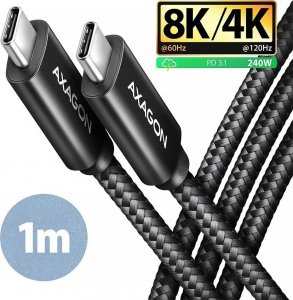 Kabel USB Axagon USB-C - USB-C 1 m Czarny (BUCM4X-CM10AB) 1