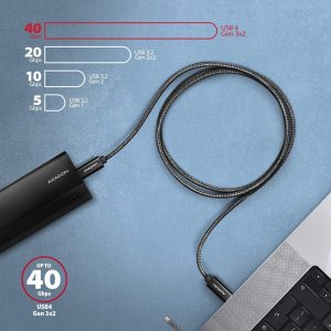 Kabel USB Axagon USB-C - USB-C 1 m Czarny (BUCM4X-CM10AB) 7