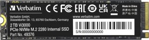 Dysk SSD Verbatim Vi3000 2TB M.2 2280 PCI-E x4 Gen4 NVMe (49376) 1