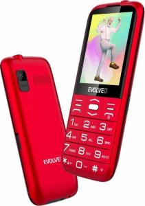 Telefon komórkowy Evolveo EasyPhone XO, mobilní telefon pro seniory s nabíjecím stojánkem, červená 3