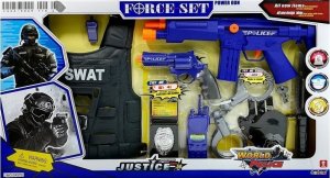 LeanToys Zestaw Policyjny Karabin Odgłosy Strzelania Naciąg 9