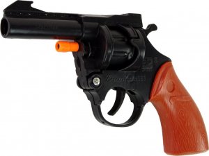 LeanToys Pistolet Na Kapiszony Rewolwer Hukowy Czarny 2
