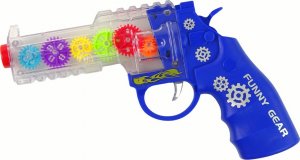 LeanToys Pistolet Kolorowe Światła Dźwięk Niebieski 1