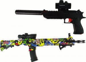 LeanToys Karabin Pistolet na Kulki Wodne Akcesoria Kolorowy 2