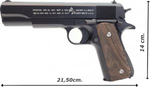 LeanToys Pistolet Metalowy Na Kulki COLT M1911 100% Metal REPLIKA ASG 11