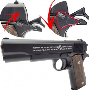 LeanToys Pistolet Metalowy Na Kulki COLT M1911 100% Metal REPLIKA ASG 5