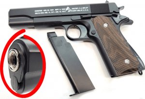 LeanToys Pistolet Metalowy Na Kulki COLT M1911 100% Metal REPLIKA ASG 9