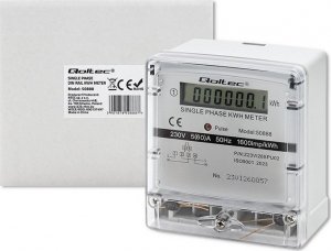 Qoltec Jednofazowy elektroniczny licznik | miernik zużycia energii | 230V | LCD 9