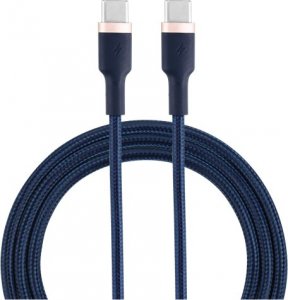 Kabel USB USB-C to USB-C cable, 60W, braided, 1m, navy blue 2