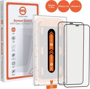 MOBILE ORIGIN Screen Guard iPhone 11 Pro / XS / X with easy applicator 2 pack 1