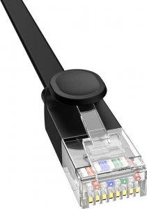 Baseus Płaski kabel sieciowy Baseus Ethernet RJ45, Cat.6, 12m (czarny) 4