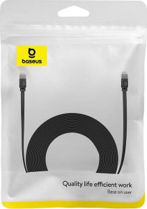 Baseus Płaski kabel sieciowy Baseus Ethernet RJ45, Cat.6, 12m (czarny) 8