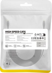 Baseus Płaski kabel sieciowy Baseus Ethernet RJ45, Cat.6, 12m (czarny) 9